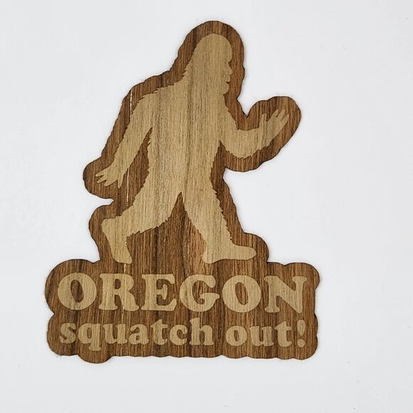 🩵NWT "Oregon Squatch Out!" Sew-on Faux Leather Patch - Picture 2 of 2